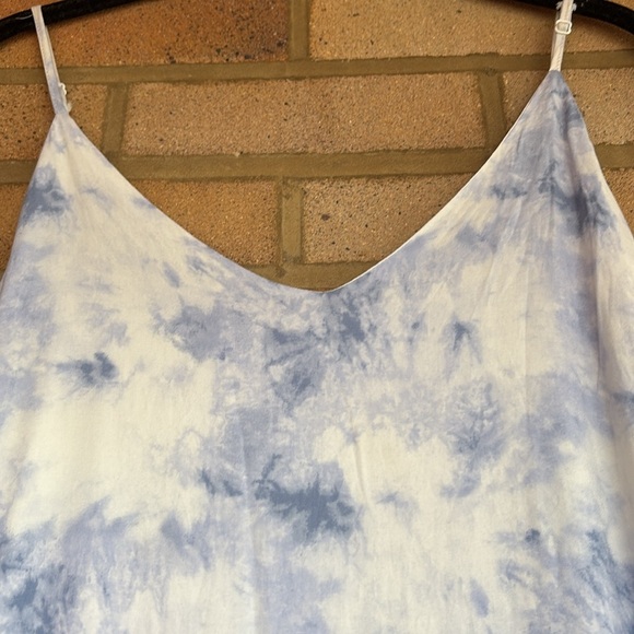 Double Zero women’s tie dye lined to knee spaghetti strap slip dress Large - Picture 3 of 10